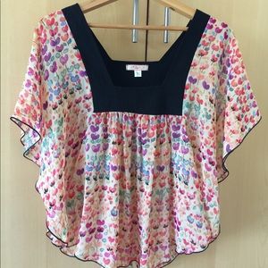 Lux Urban Outfitters floral butterfly top - S